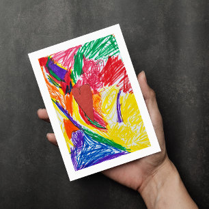 Kinderkunst Druck nach Maß Karte
