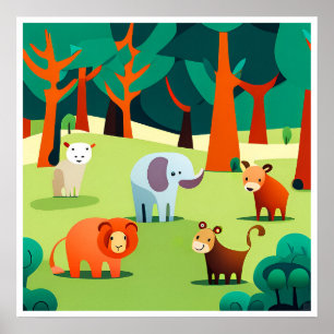 Kinderkunst drucken poster