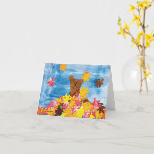 KinderKunst für Choc - Fall Choco Bärenkarte Karte