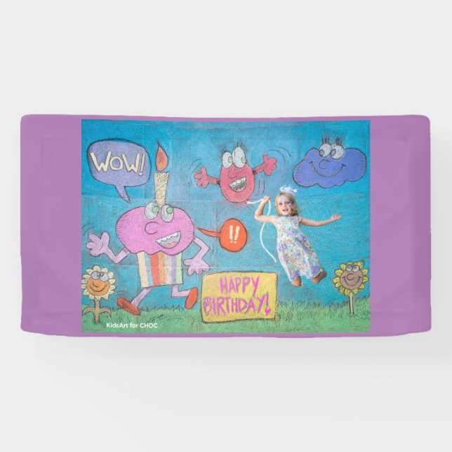KinderKunst für CHOC - Geburtstagsfeier Banner (Horizontal)