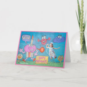 KinderKunst für CHOC - Geburtstagsfeier Dankeskarte
