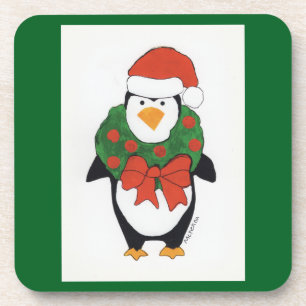 KinderKunst für CHOC - Penguin Holiday Getränkeuntersetzer