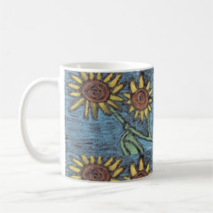Kinderkunst für CHOC - Sonnenblumen Forever Kaffeetasse