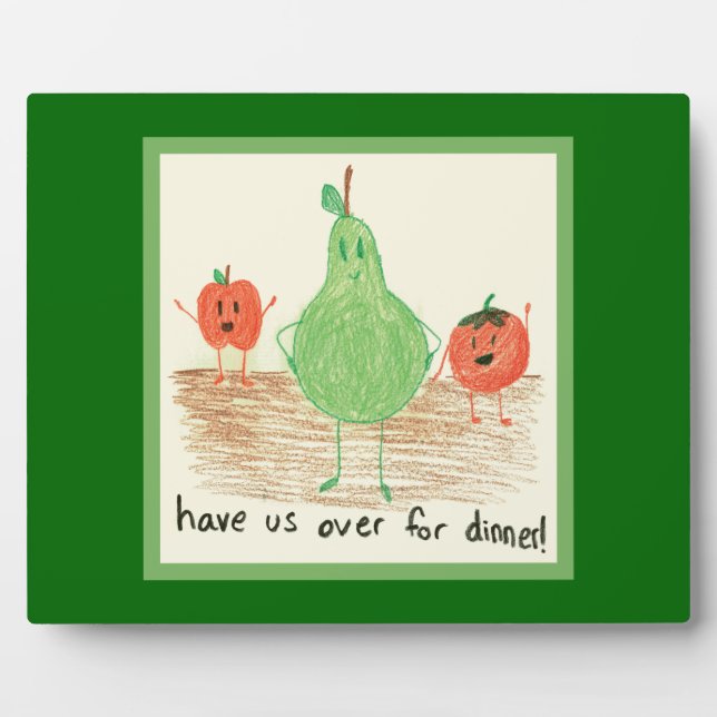 Kinderkunst, Grün Fotoplatte (Vorderseite)