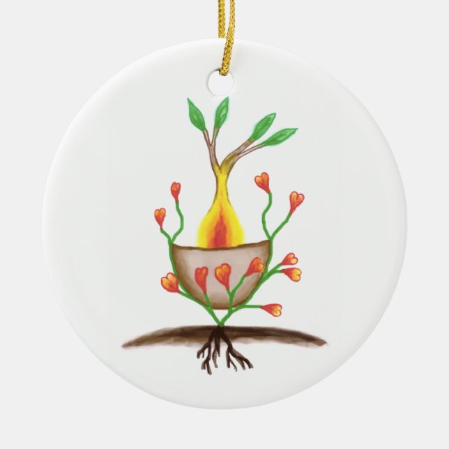Kinderkunst Keramik Ornament (Vorne)