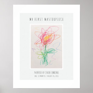 Kinderkunstausstellung Individuelle Wandkunst Foto Poster
