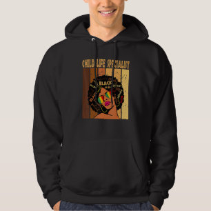 Kinderleben-Spezialist Afro African Women Black Hoodie