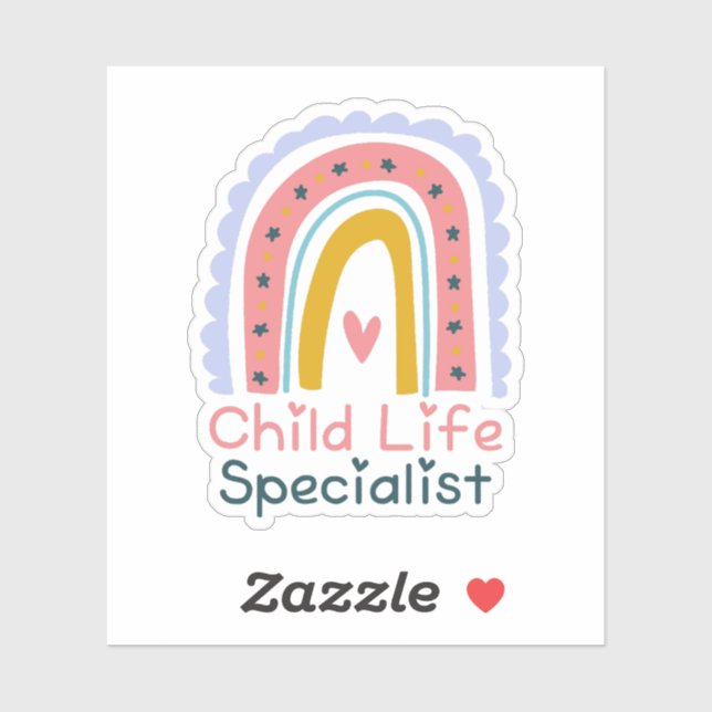 Kinderlebensspezialist Rainbow Child Life Monat CL Aufkleber (Blatt)