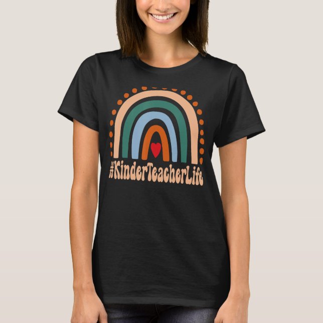 Kinderlehrer Rainbow-Aufwertungstag Hallo zurück T-Shirt (Vorderseite)