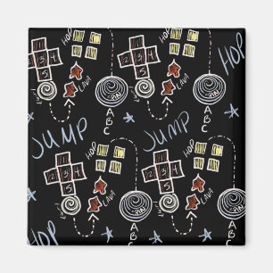 Kinderlehrer Spaß Recess Playground Chalkboard Magnet