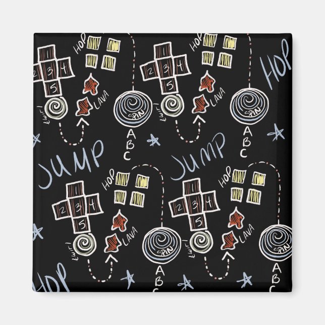 Kinderlehrer Spaß Recess Playground Chalkboard Magnet (Vorne)