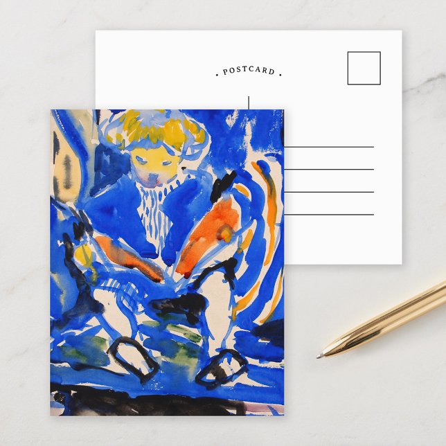 Kinderlesen | Henry Lyman Saően Postkarte (Von Creator hochgeladen)