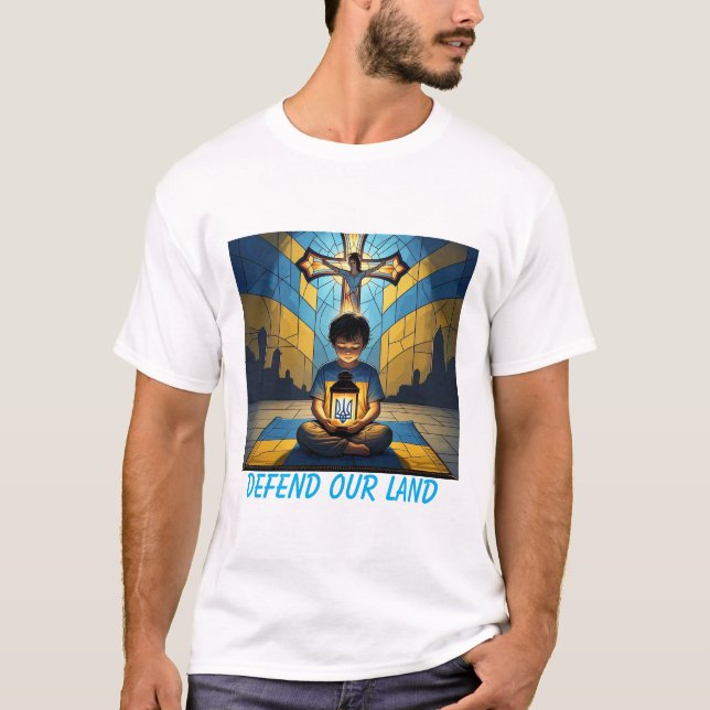 Kinderlicht Ukraine Hoffnung T - Shirt für Männer (Vorderseite)