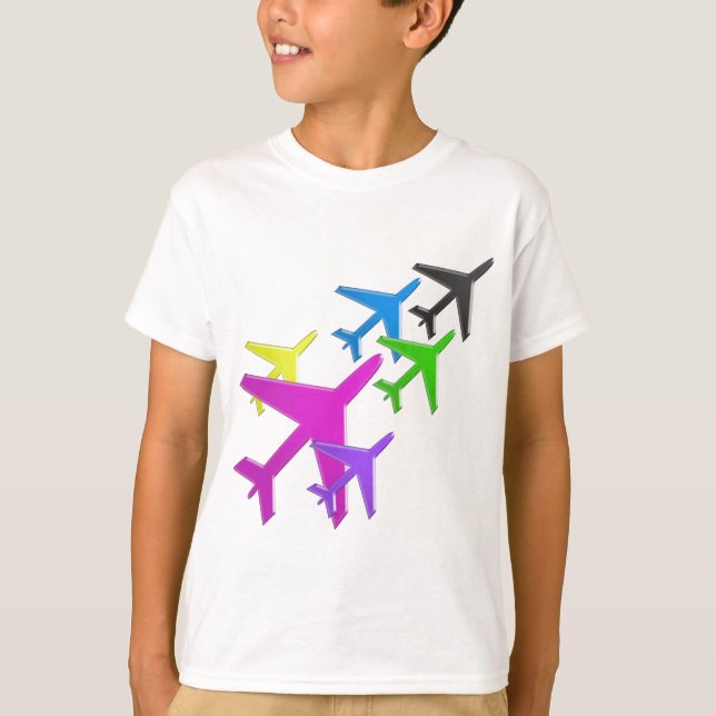 KINDERLiebe Flugzeug avion Vol. voyageurs T-Shirt (Vorderseite)