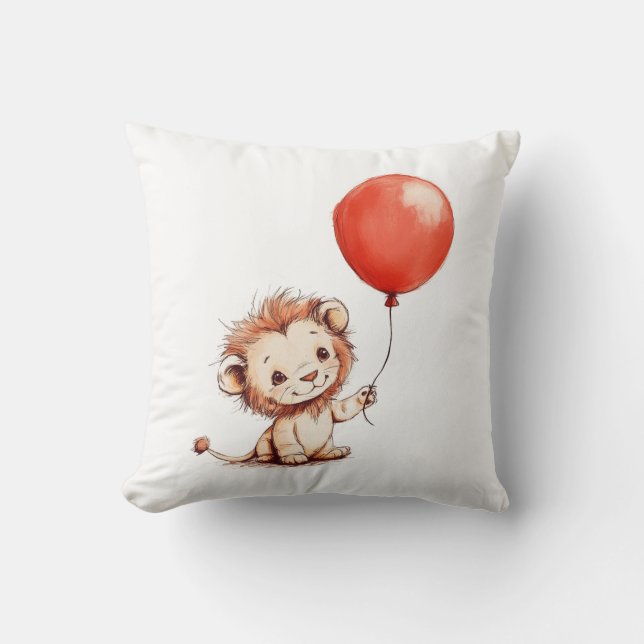 Kinderlion mit Red Balloon Kissen (Vorderseite)