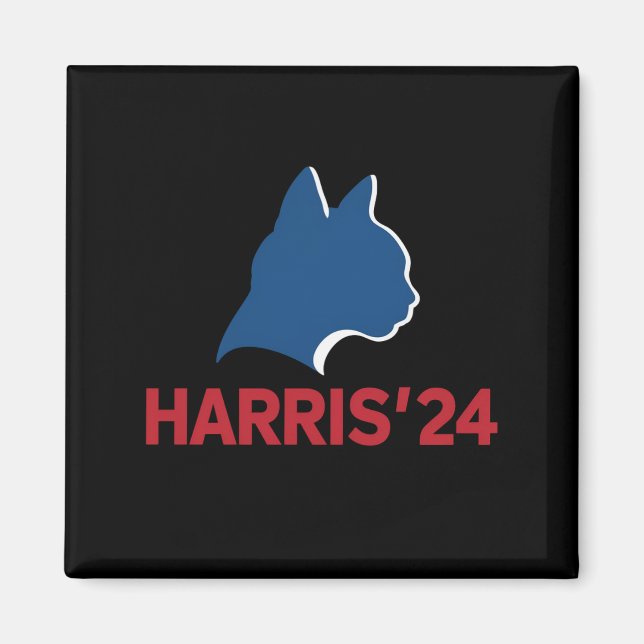 Kinderlose Cat Lady für Zitat 2024 Magnet (Vorne)