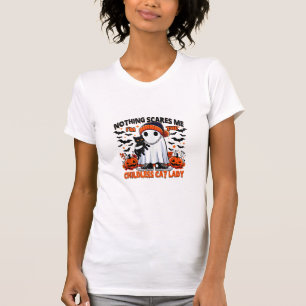 Kinderlose Cat Lady Halloween Spooky Ghost-Kostüm T-Shirt