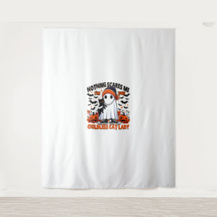 Kinderlose Cat Lady Halloween Spooky Ghost-Kostüm Wandteppich