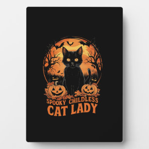 Kinderlose Cat Lady Halloween Spooky Hexenwahl Fotoplatte