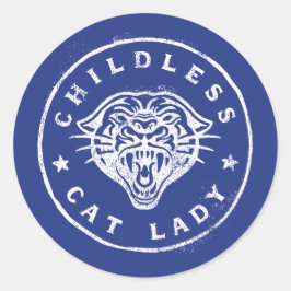 Kinderlose Cat Lady Movement Runder Aufkleber