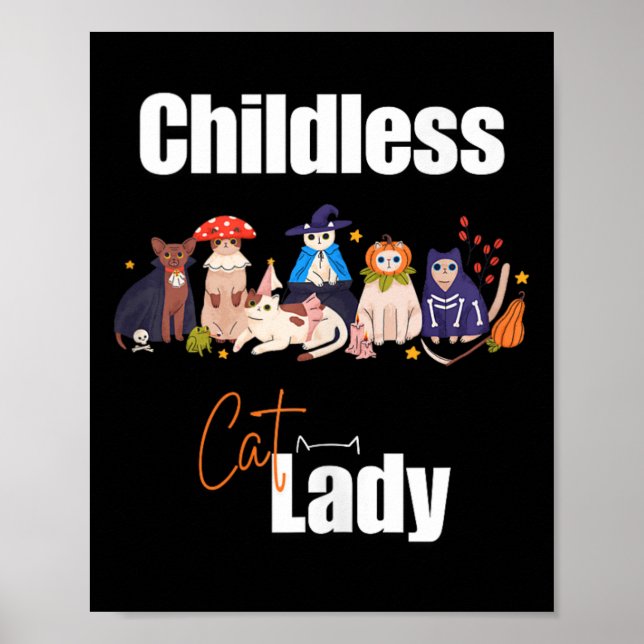 Kinderlose Cat Lady Tank Poster (Vorne)