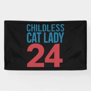 Kinderlose Cat Lady Voting Election 2024 USA Banner