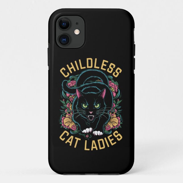 Kinderlose Cat Ladys 2024 Feminist Case-Mate iPhone Hülle (Rückseite)