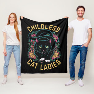 Kinderlose Cat Ladys 2024 Feminist Fleecedecke