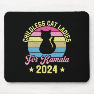 Kinderlose Cat Ladys for Kamala 2024 Mousepad