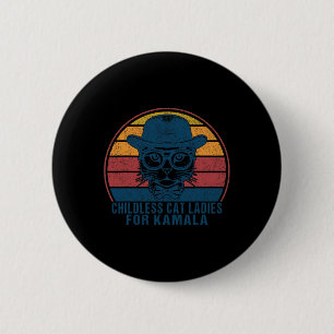 Kinderlose Cat Ladys for Kamala Harris 2024 Electi Button