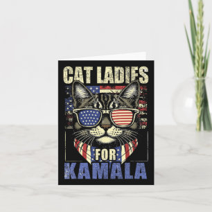 Kinderlose Cat Ladys for Kamala Harris 2024 Electi Karte