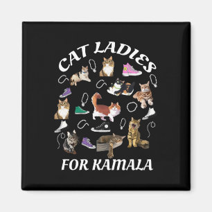 Kinderlose Cat Ladys for Kamala Harris 2024 Electi Magnet