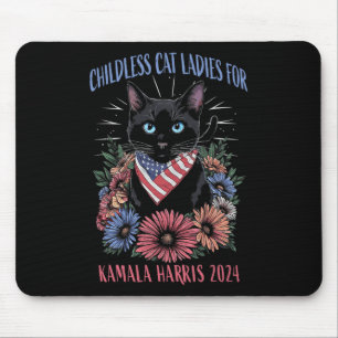 Kinderlose Cat Ladys for Kamala Harris 2024 Electi Mousepad