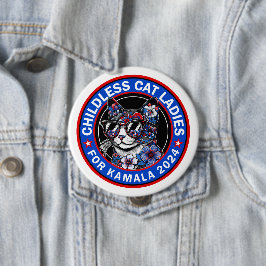 Kinderlose Cat Ladys wählen Kamala US 2024 Dems Button