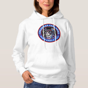 Kinderlose Cat Ladys wählen Kamala US 2024 Dems Hoodie