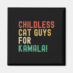 Kinderlose Cat-Typ für Kamala Harris 2024 Vintag Magnet