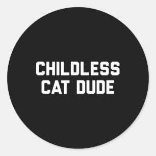 Kinderlose Cat-Typen Runder Aufkleber
