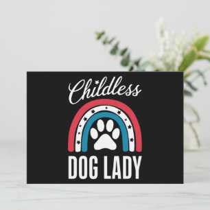 Kinderlose Hunde Lady Election 2024 Rainbow USA Einladung