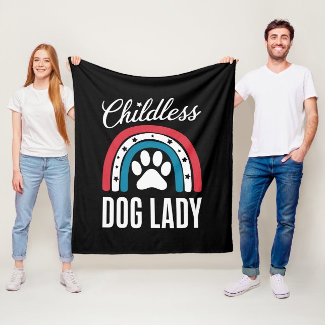 Kinderlose Hunde Lady Election 2024 Rainbow USA Fleecedecke (Beispiel)