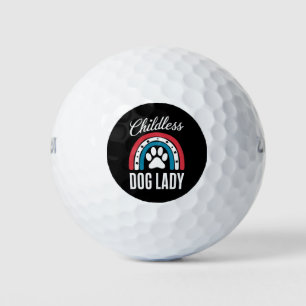 Kinderlose Hunde Lady Election 2024 Rainbow USA Golfball