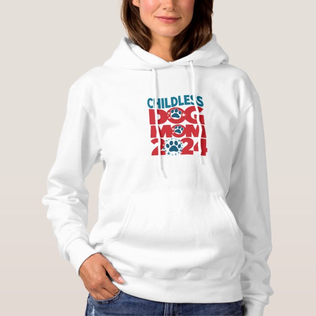 Kinderlose Hunde Mama Hunde Lady Voting Patriotic  Hoodie (Vorderseite)