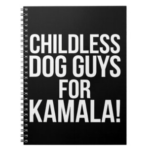 Kinderlose Hunde-Männer für Kamala 2024 Wählen Har Notizblock