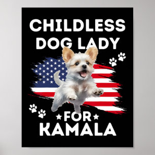 Kinderlose Hundedame für Kamala Harris Vintages De Poster