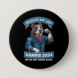 Kinderlose Hundedame wählt Kamala 2024 Button