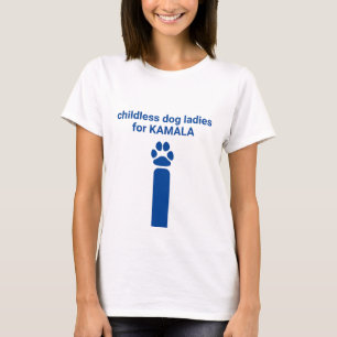 Kinderlose Hundedamen für Kamala Blauer Hundekuh T-Shirt