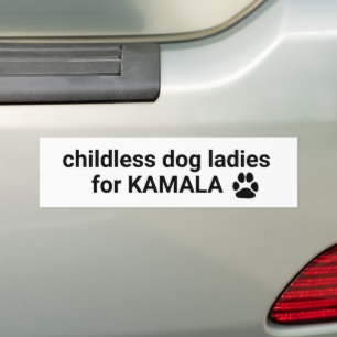 Kinderlose Hundedamen für Kamala-Funchhundekuchen  Autoaufkleber