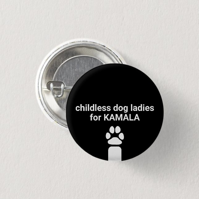 Kinderlose Hundedamen für Kamala-Funchhundpfoten Button (Vorne & Hinten)