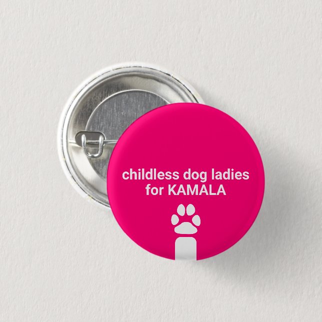 Kinderlose Hundedamen für Kamala-Funchthundpfoten  Button (Vorne & Hinten)