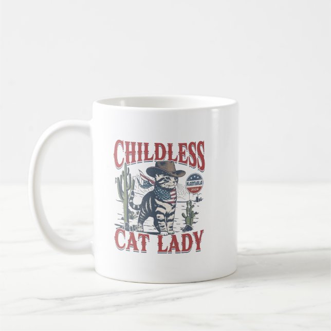 Kinderlose Katze für Kamala Kaffeetasse (Links)