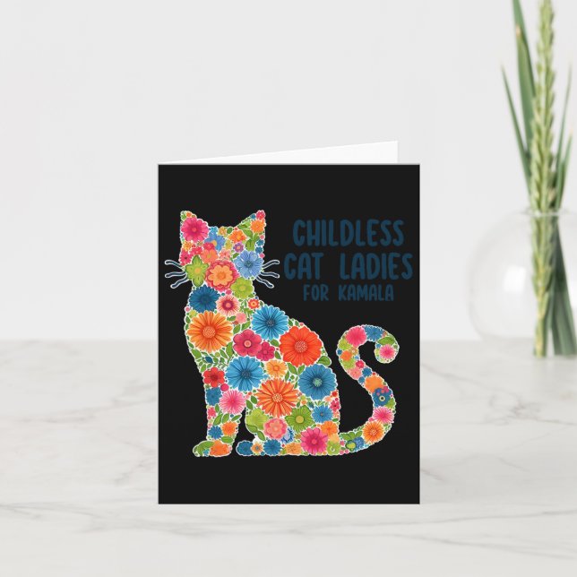 Kinderlose Katze für Kamala Karte (Vorderseite)